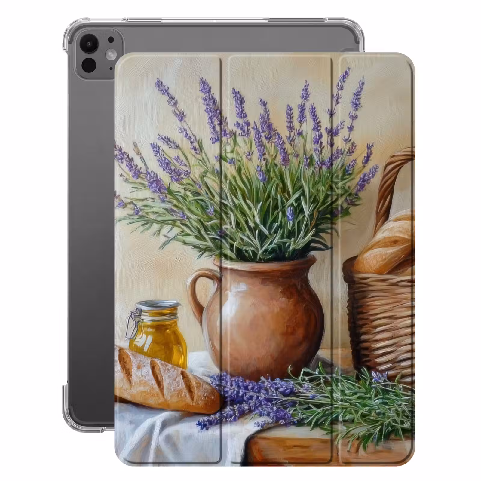 iPad-Hülle - Lavendel - Brot - Stilleben — 1