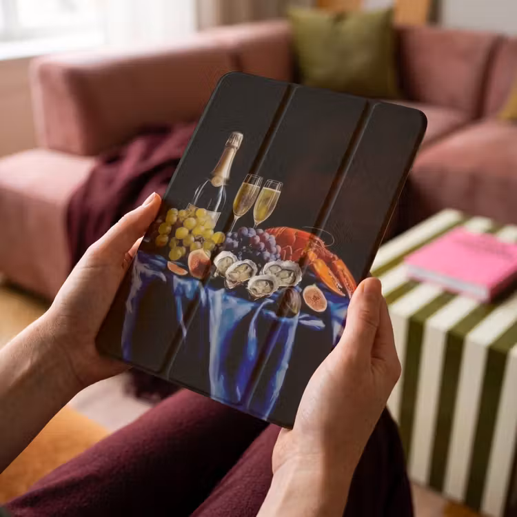 iPad-Hülle - Champagner - Luxus - Austern — 4