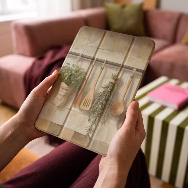 iPad-Hülle - Holz - Küchengeräte - Stilleben - Kacheln — 4