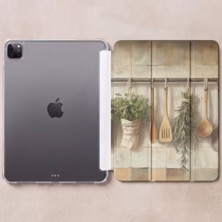 iPad-Hülle - Holz - Küchengeräte - Stilleben - Kacheln — 6