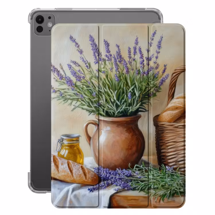 iPad-Hülle - Lavendel - Brot - Stilleben — 1