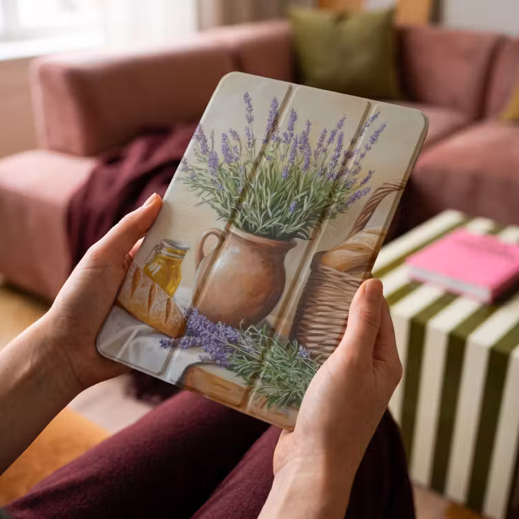 iPad-Hülle - Lavendel - Brot - Stilleben — 4