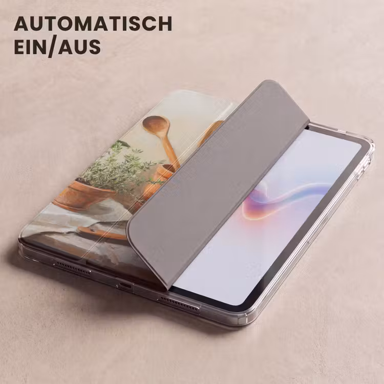 iPad-Hülle - Töpfe - Kräuter - Holz — 5