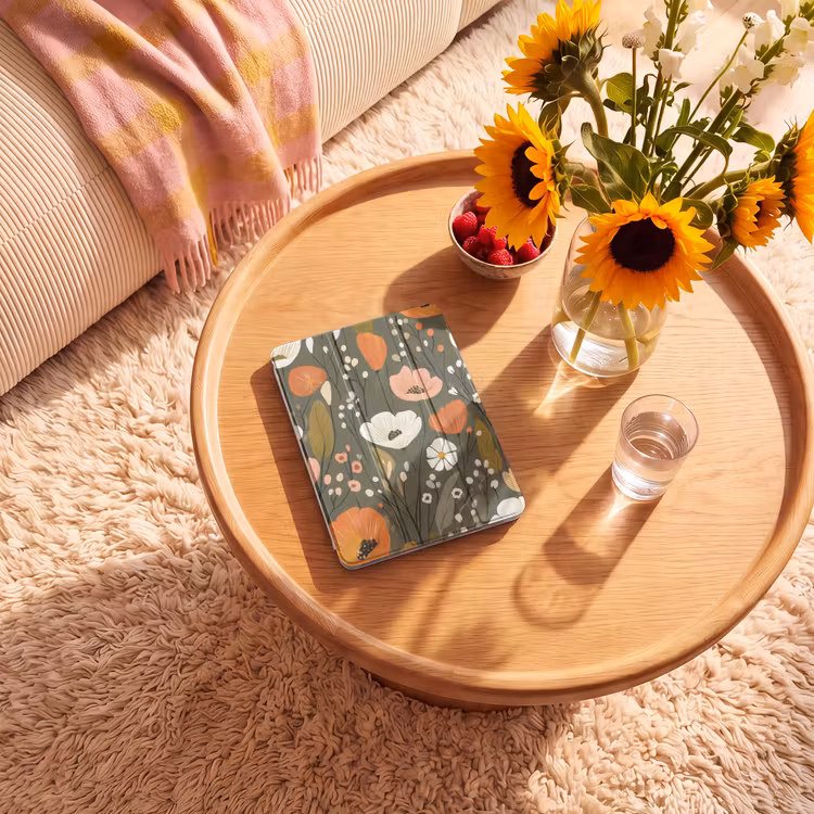 iPad-Hülle - Blumen - Illustration - Grün — 2
