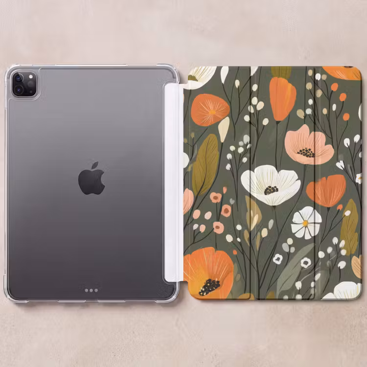 iPad-Hülle - Blumen - Illustration - Grün — 6