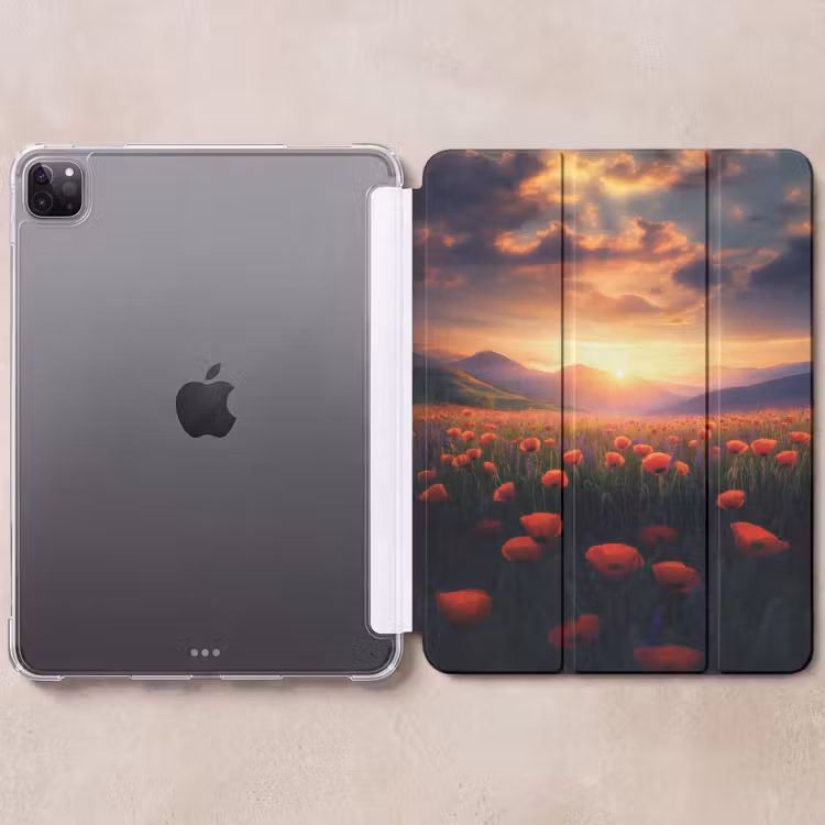 iPad-Hülle - Landschaft - Sonnenuntergang - Blumenfeld — 6
