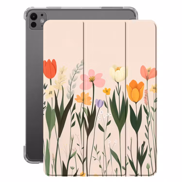 iPad-Hülle - Pastelltöne - Blumen - Illustration — 1