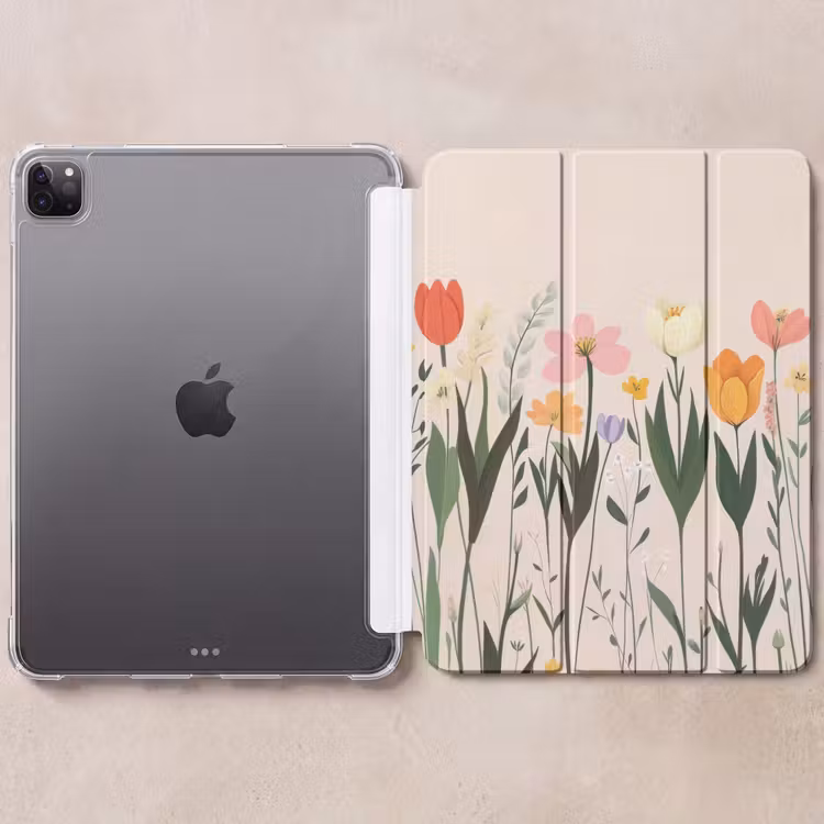 iPad-Hülle - Pastelltöne - Blumen - Illustration — 6