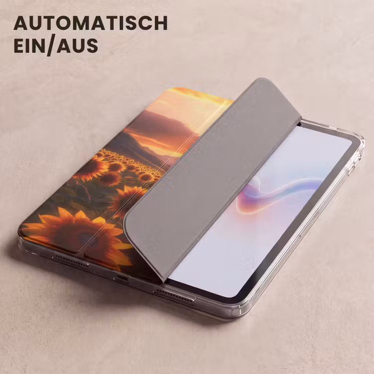 iPad-Hülle - Sonnenblumen - Sonnenuntergang - Landschaft — 5