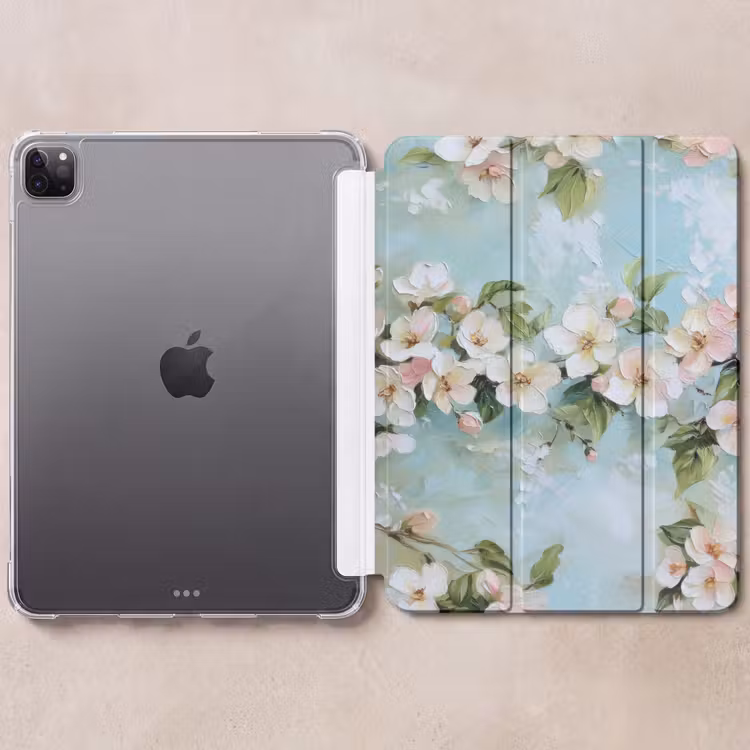 iPad-Hülle - Blossom - Blätter - Hellblau — 6