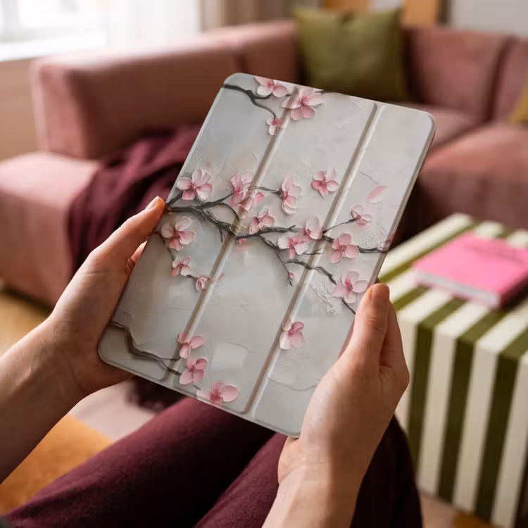 iPad-Hülle - Blüte - Künstlerisch - Rosa - Sakura — 4