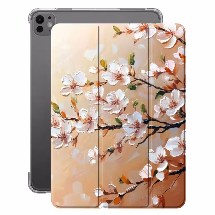 iPad-Hülle - Blütenzweige - Malerisch - Rosa — 1