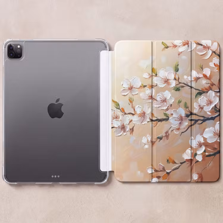 iPad-Hülle - Blütenzweige - Malerisch - Rosa — 6