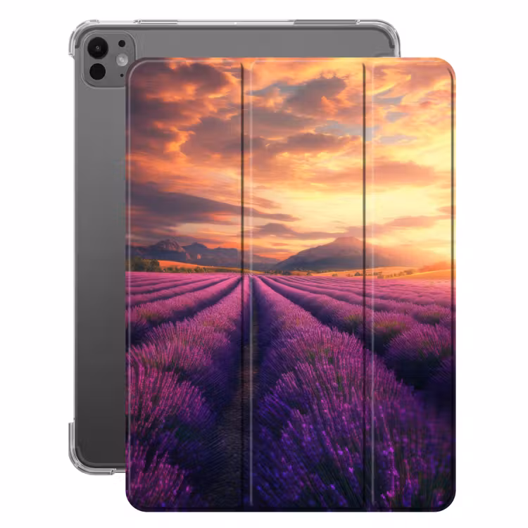 iPad-Hülle - Lavendelfeld - Sonnenuntergang - Lila — 1
