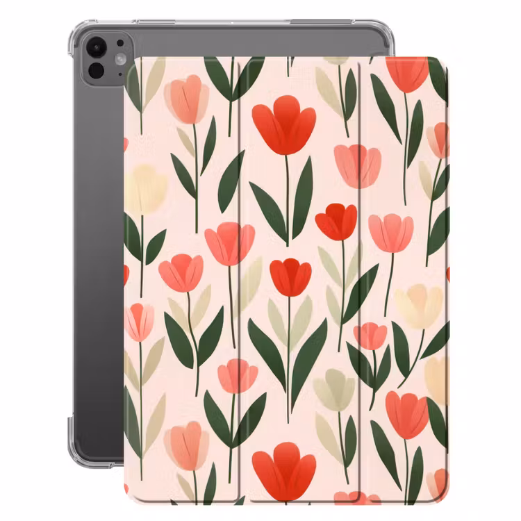 iPad-Hülle - Tulpen - Modern - Rosa — 1