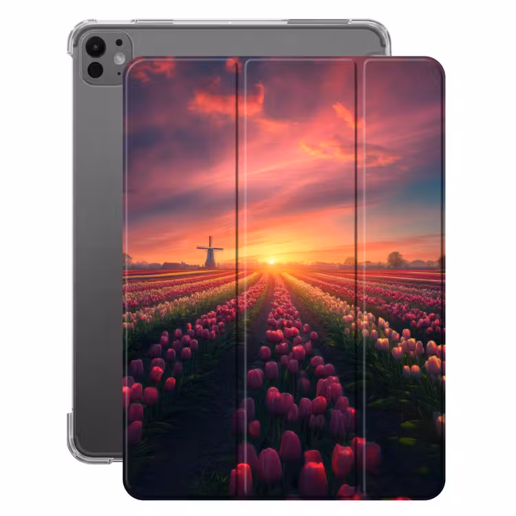 iPad-Hülle - Windmühle - Sonnenuntergang - Landschaft — 1