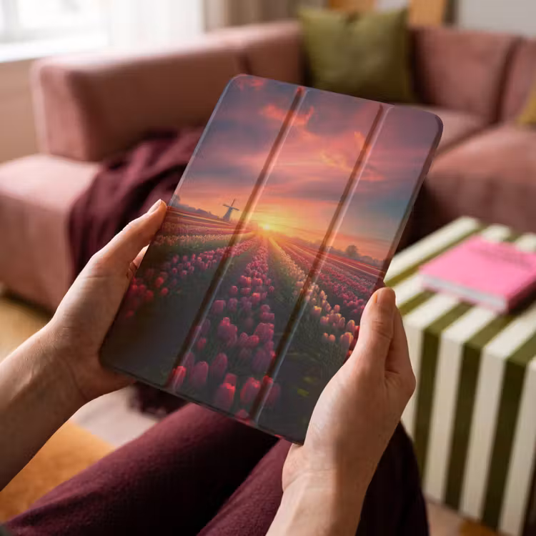 iPad-Hülle - Windmühle - Sonnenuntergang - Landschaft — 4