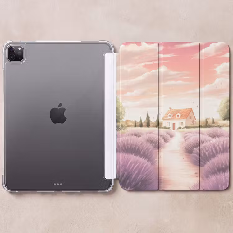 iPad-Hülle - Lavendelfeld - Haus - Lila — 6
