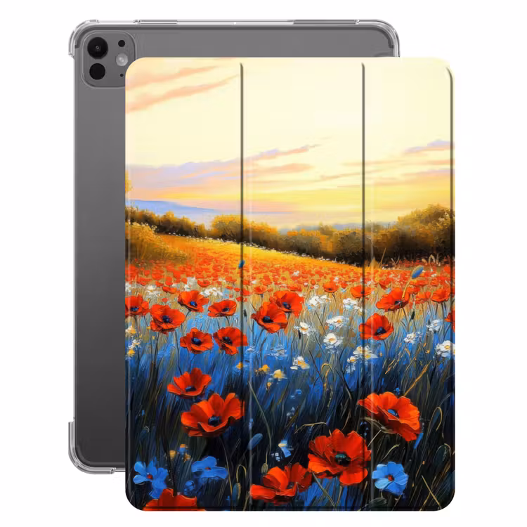 iPad-Hülle - Mohn - Blumenfeld - Farbenfroh — 1