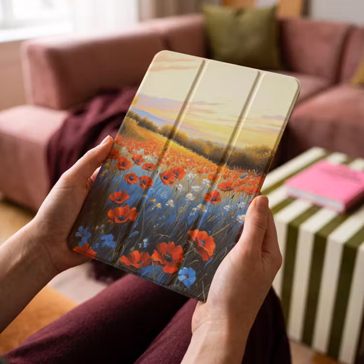 iPad-Hülle - Mohn - Blumenfeld - Farbenfroh — 4