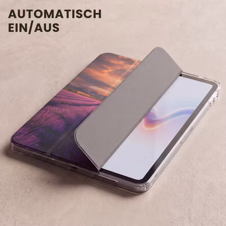 iPad-Hülle - Lavendelfeld - Zitat - Sonnenuntergang — 5