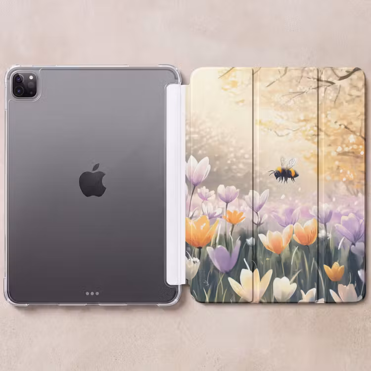 iPad-Hülle - Veilchen - Biene - Sonnenlicht — 6