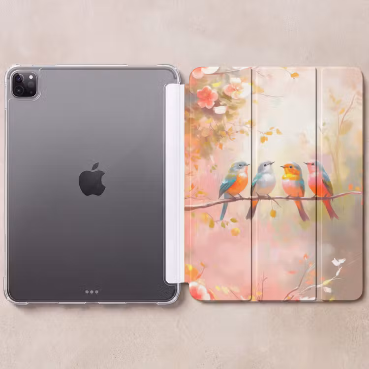 iPad-Hülle - Vögel - Bunt - Zweig — 6