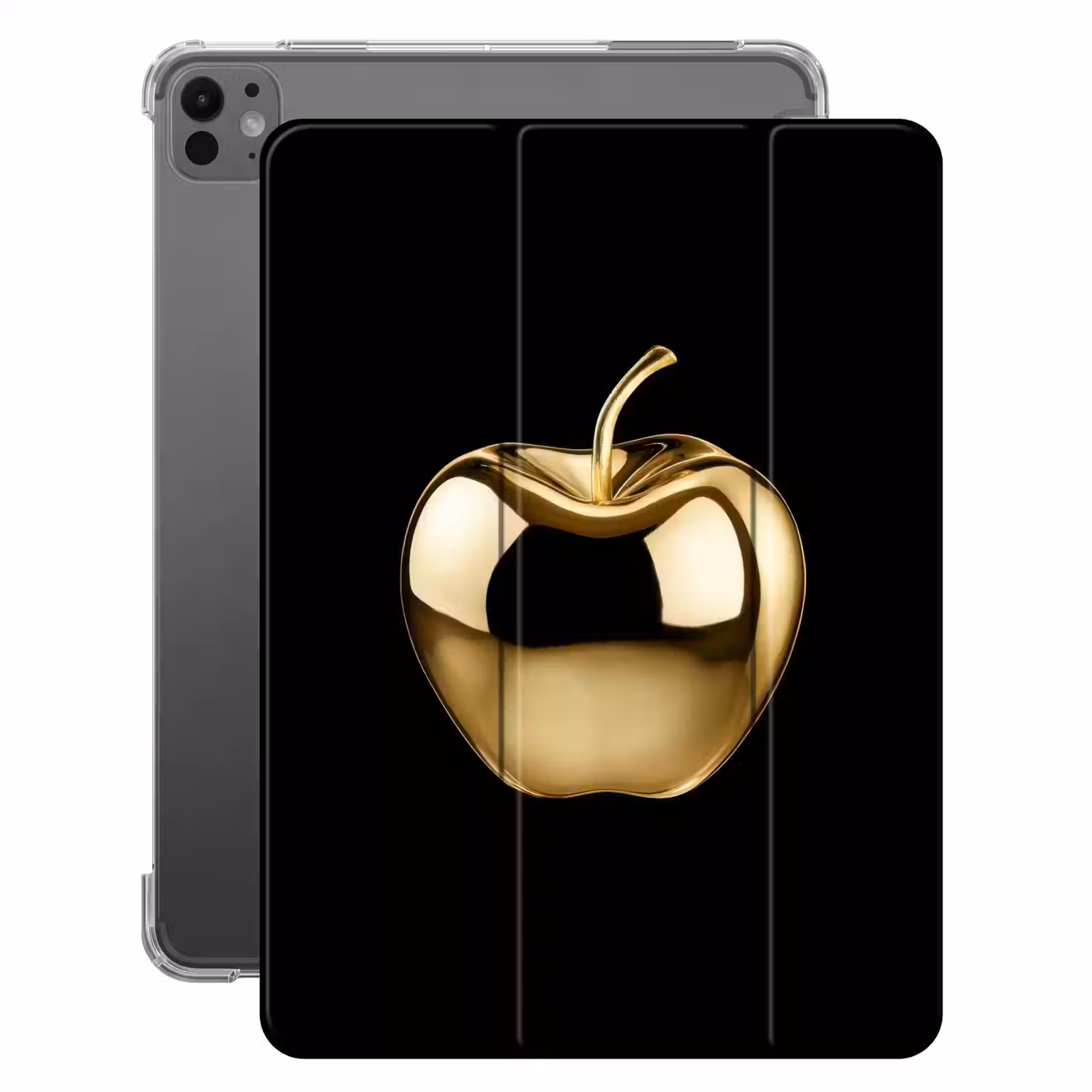 iPad-Hülle - Apfel - Gold - Chrom - Schwarz — 1
