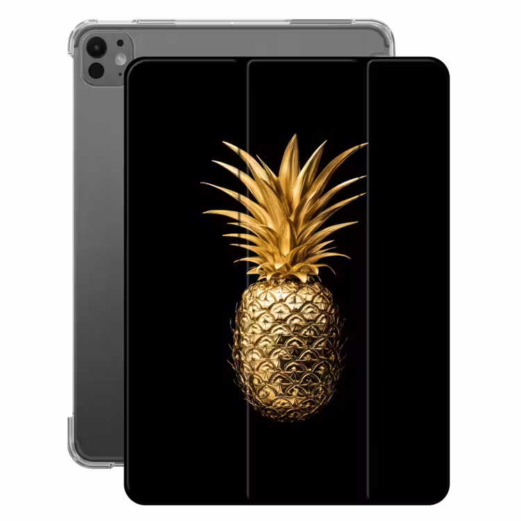 iPad-Hülle - Ananas - Schwarz - Gold - Luxus — 1