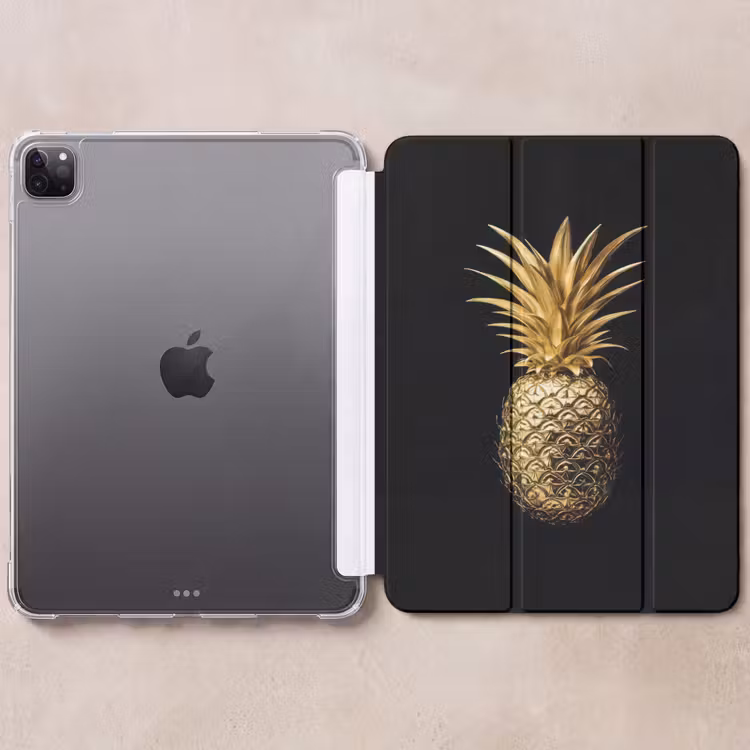 iPad-Hülle - Ananas - Schwarz - Gold - Luxus — 6
