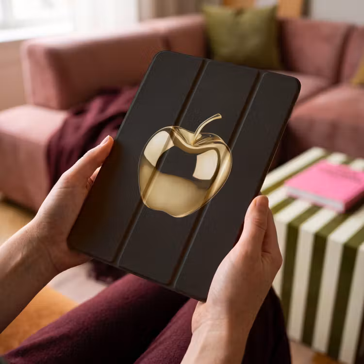 iPad-Hülle - Apfel - Gold - Chrom - Schwarz — 4