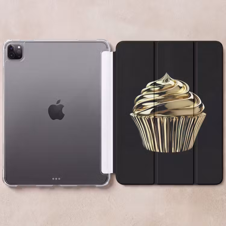 iPad-Hülle - Cupcake - Lebensmittel - Gold - Schwarz — 6