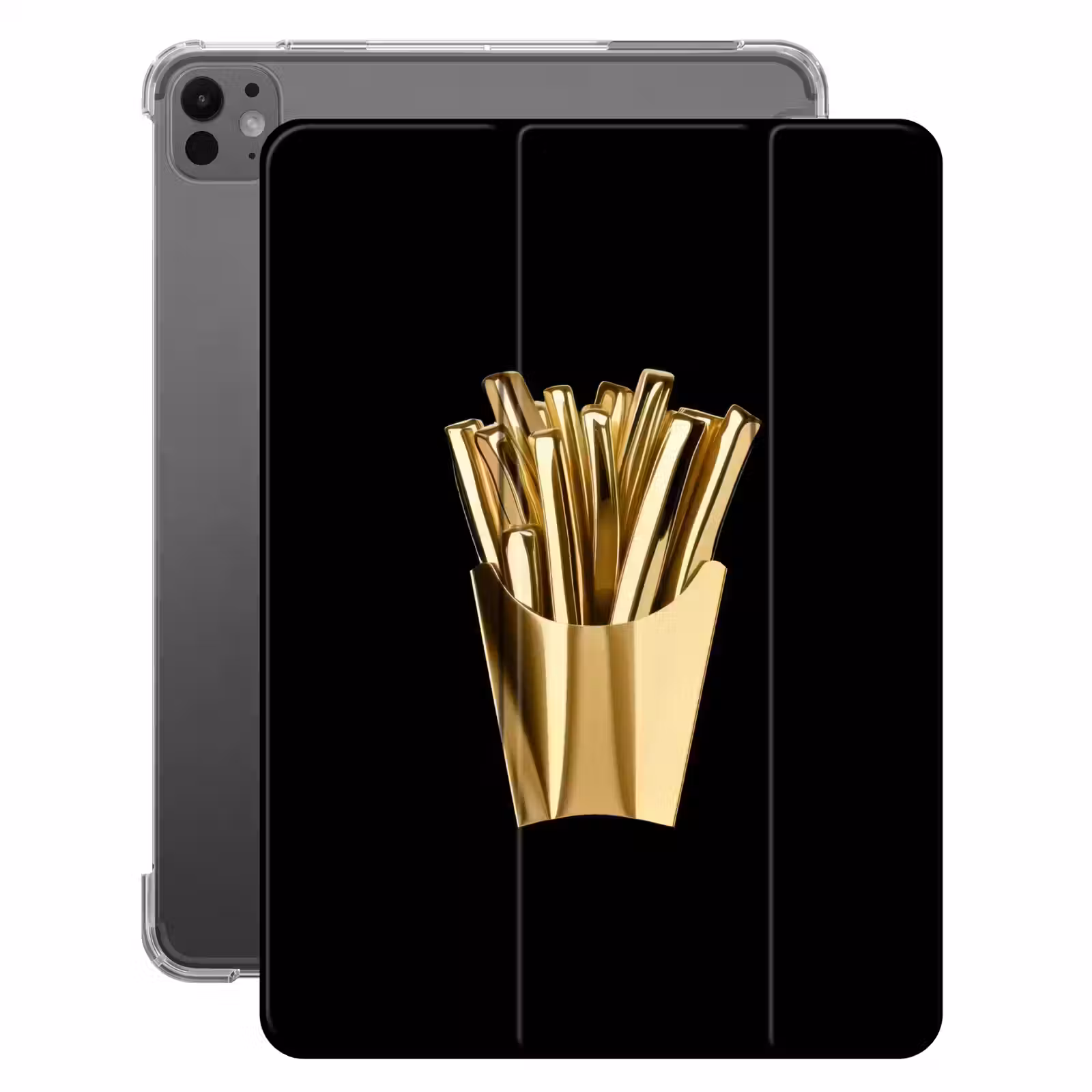 iPad-Hülle - Pommes frites - Gold - Chrom - Lebensmittel — 1