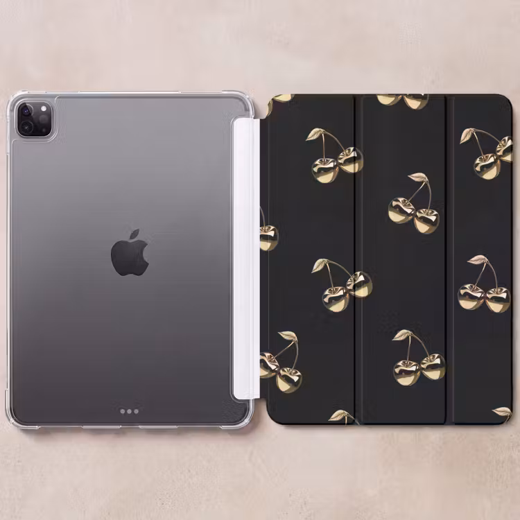 iPad-Hülle - Muster - Kirsche - Gold - Chrom — 6