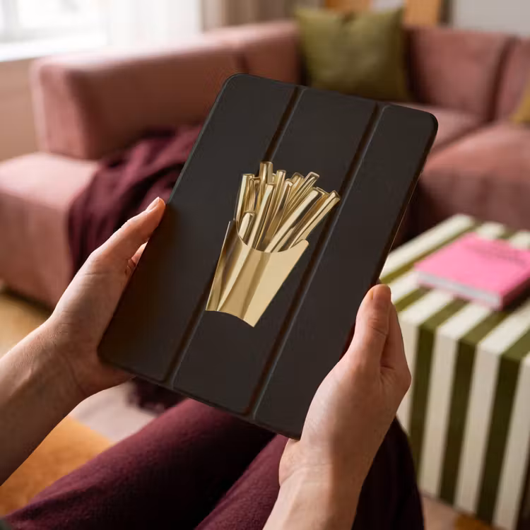 iPad-Hülle - Pommes frites - Gold - Chrom - Lebensmittel — 4