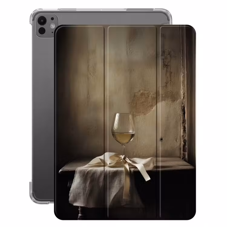 iPad-Hülle - Schleife - Beige - Weiß - Wein — 1