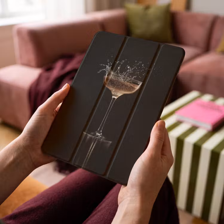 iPad-Hülle - Cocktail - Schwarz - Spritzer - Glas — 4