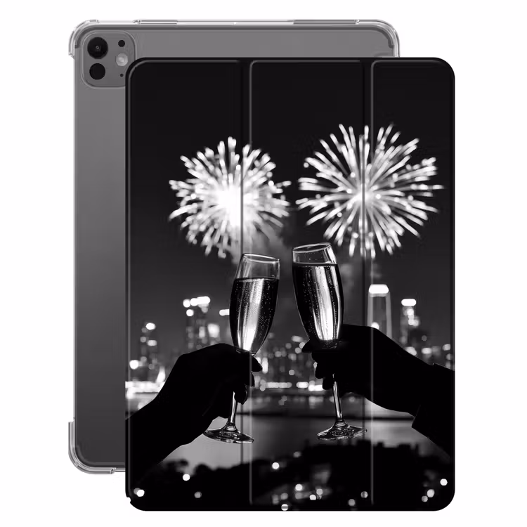iPad-Hülle - Feuerwerk - Prost - Skyline - Champagner — 1
