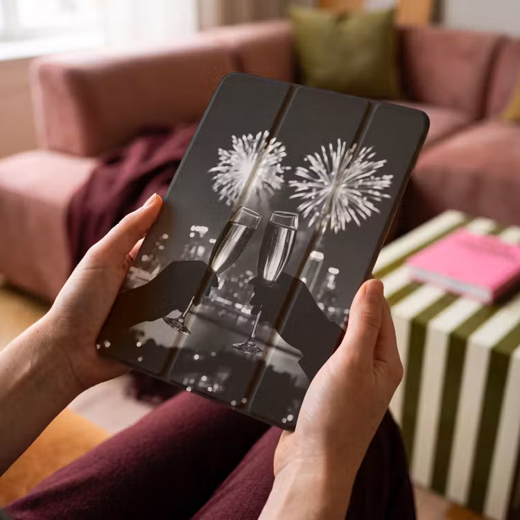 iPad-Hülle - Feuerwerk - Prost - Skyline - Champagner — 4