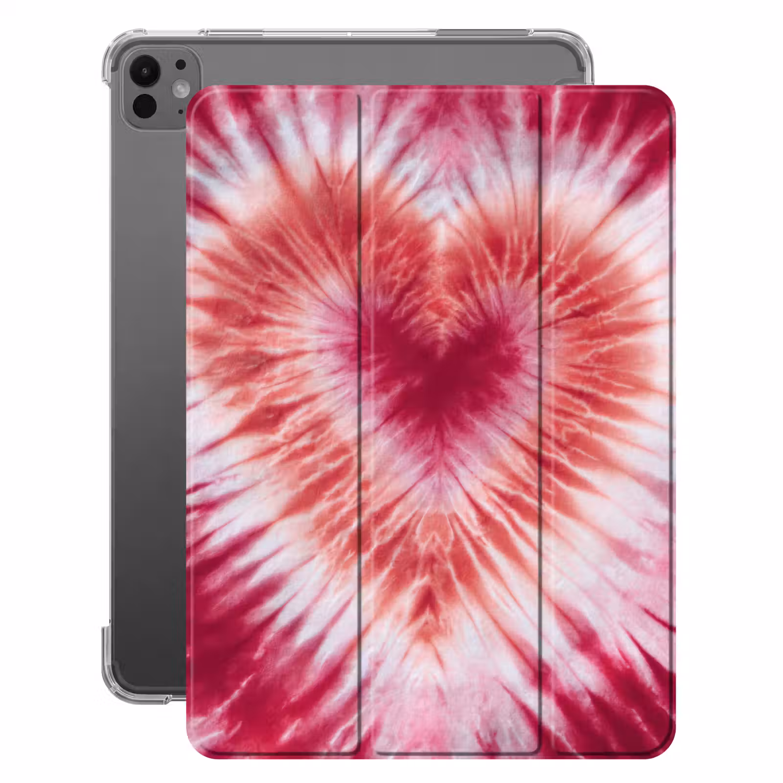 iPad-Hülle - Herzform - Rosa - Krawattenfärbung — 1