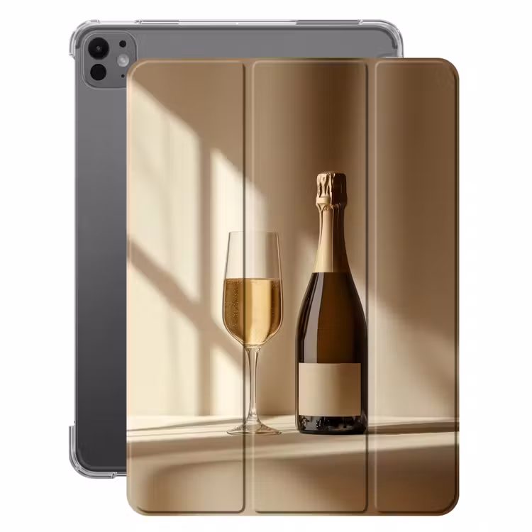 iPad-Hülle - Champagner - Beige - Schatten - Blasen — 1