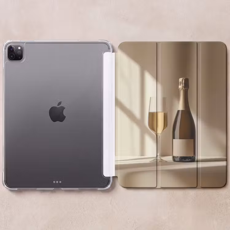 iPad-Hülle - Champagner - Beige - Schatten - Blasen — 6