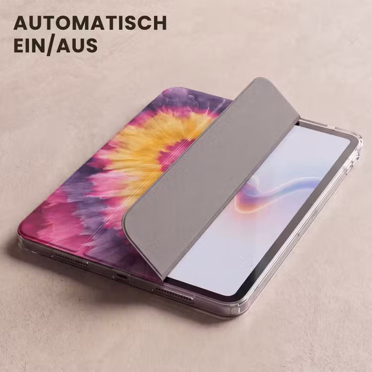 iPad-Hülle - Krawattenfärbung - Herzform - Flammen - Orange — 5