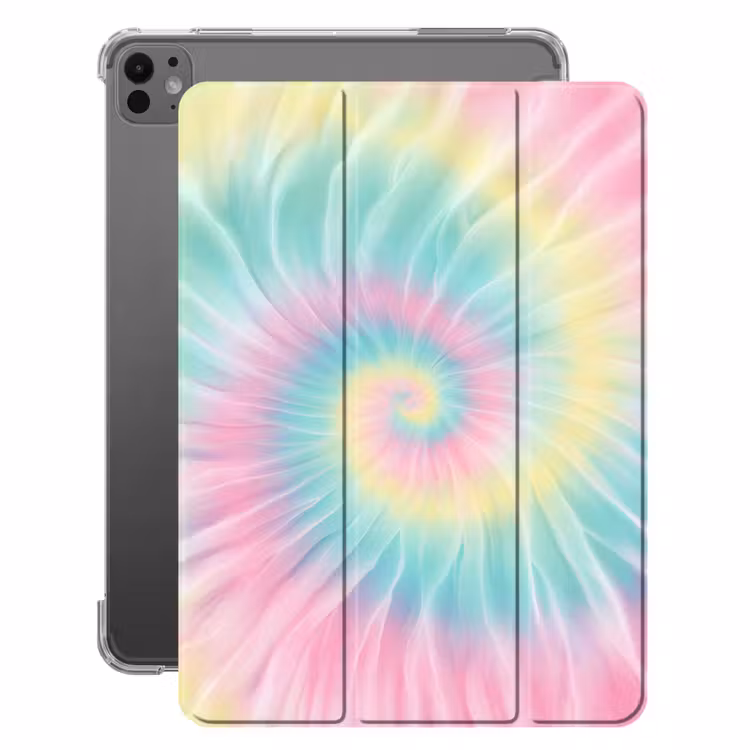iPad-Hülle - Pastelltöne - Krawattenfärbung - Rosa — 1