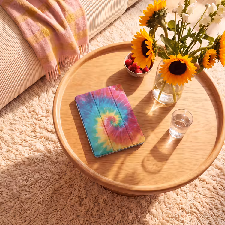 iPad-Hülle - Regenbogen - Krawattenfärbung - Bunt - Blau — 2