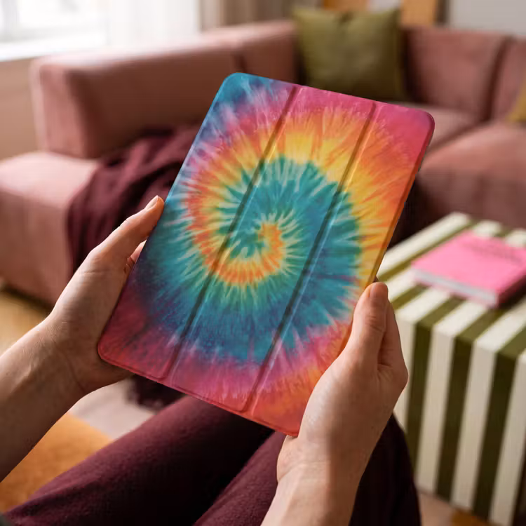 iPad-Hülle - Regenbogenfarben - Krawattenfärbung - — 4