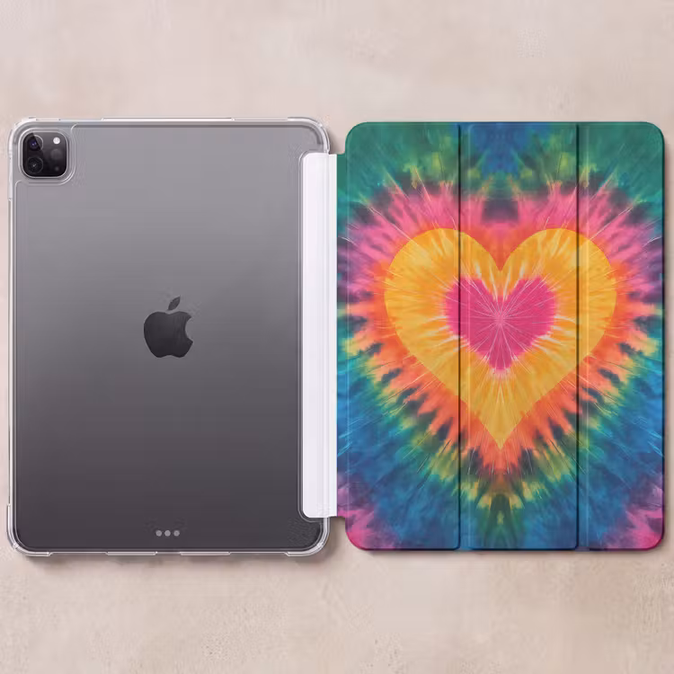 iPad-Hülle - Herz - Krawattenfärbung - Farbenfroh — 6