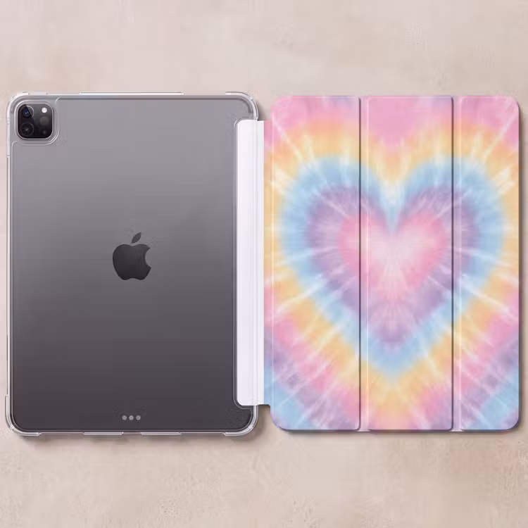 iPad-Hülle - Herzform - Pastellfarben - Tie Dye — 6
