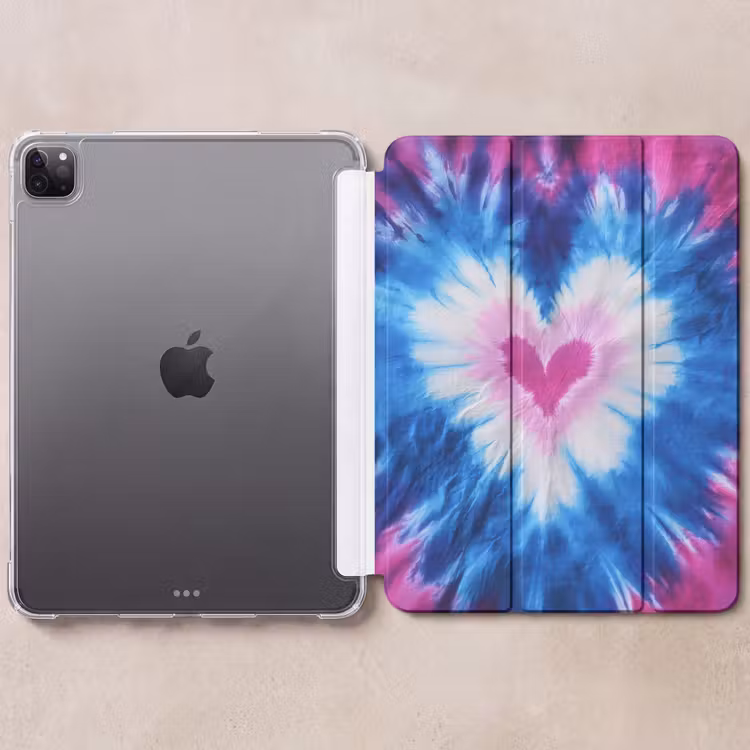 iPad-Hülle - Herzförmig - Krawattenfärbung - Lila — 6