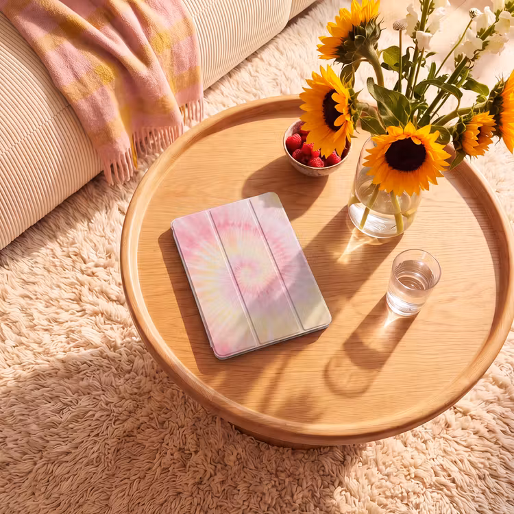 iPad-Hülle - Muster - Tie Dye - Pastelltöne - Rosa — 2